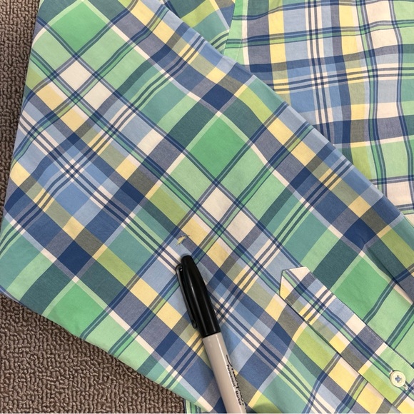 Southern Tide Shirt Large Button Up Plaid Long Sleeve Tailored Fit Preppy Men - Picture 9 of 15